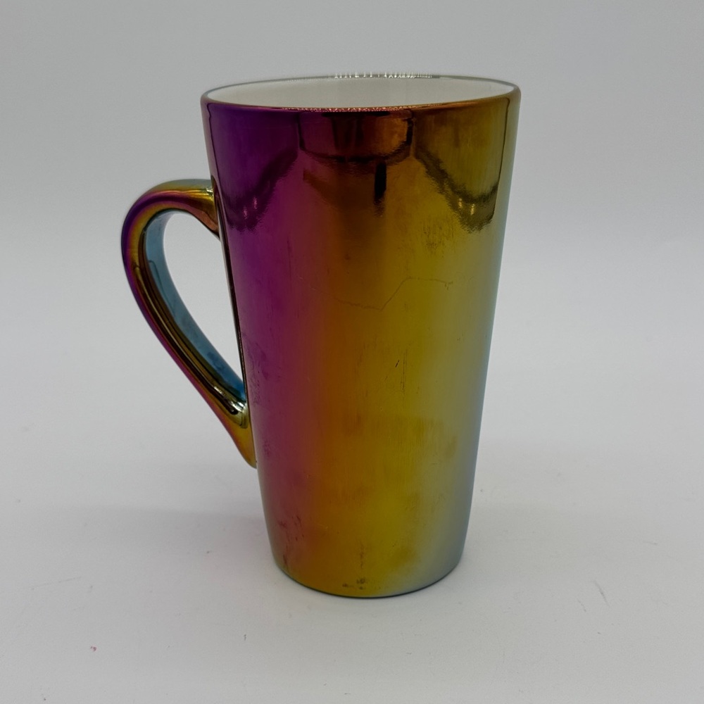 Starbucks Coffee Mug 16 OZ Rainbow Reflect Hot Drink Oil Slick Iridescent - Picture 5 of 6